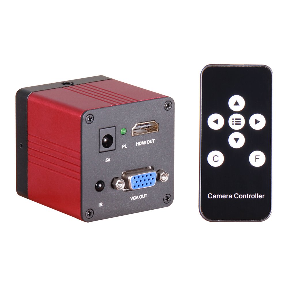1080P 60FPS Industrial Video Microscope Camera with HDMI & VGA Outputs for Mobile Phone Repair | PCB Inspection | Jewelry Appraisal | Soldering Work