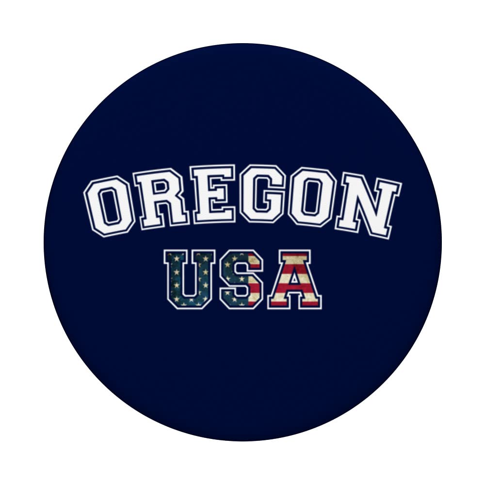 Oregon State & USA Flag Patriotic PopSockets Swappable PopGrip - American Pride Phone Grip for iPhone & Samsung - Perfect for 4th of July, Game Day & Everyday Use