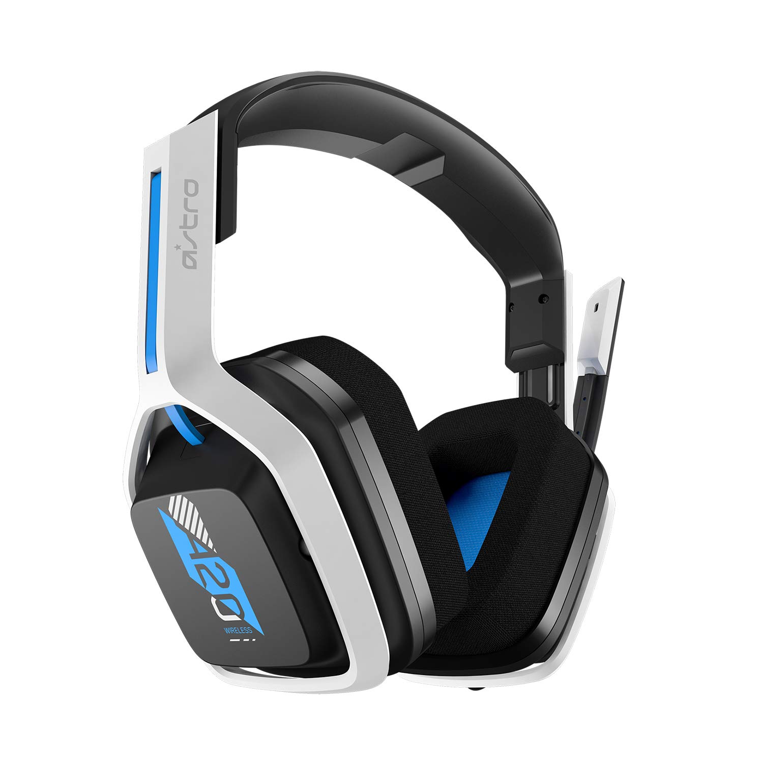 ASTRO Gaming A20 Wireless Headset Gen 2 for PS5, PS4, PC & Mac - White/Blue Gaming Headphones with Noise Cancelling Mic - Perfect for Online Gaming, Streaming & Virtual Meetings