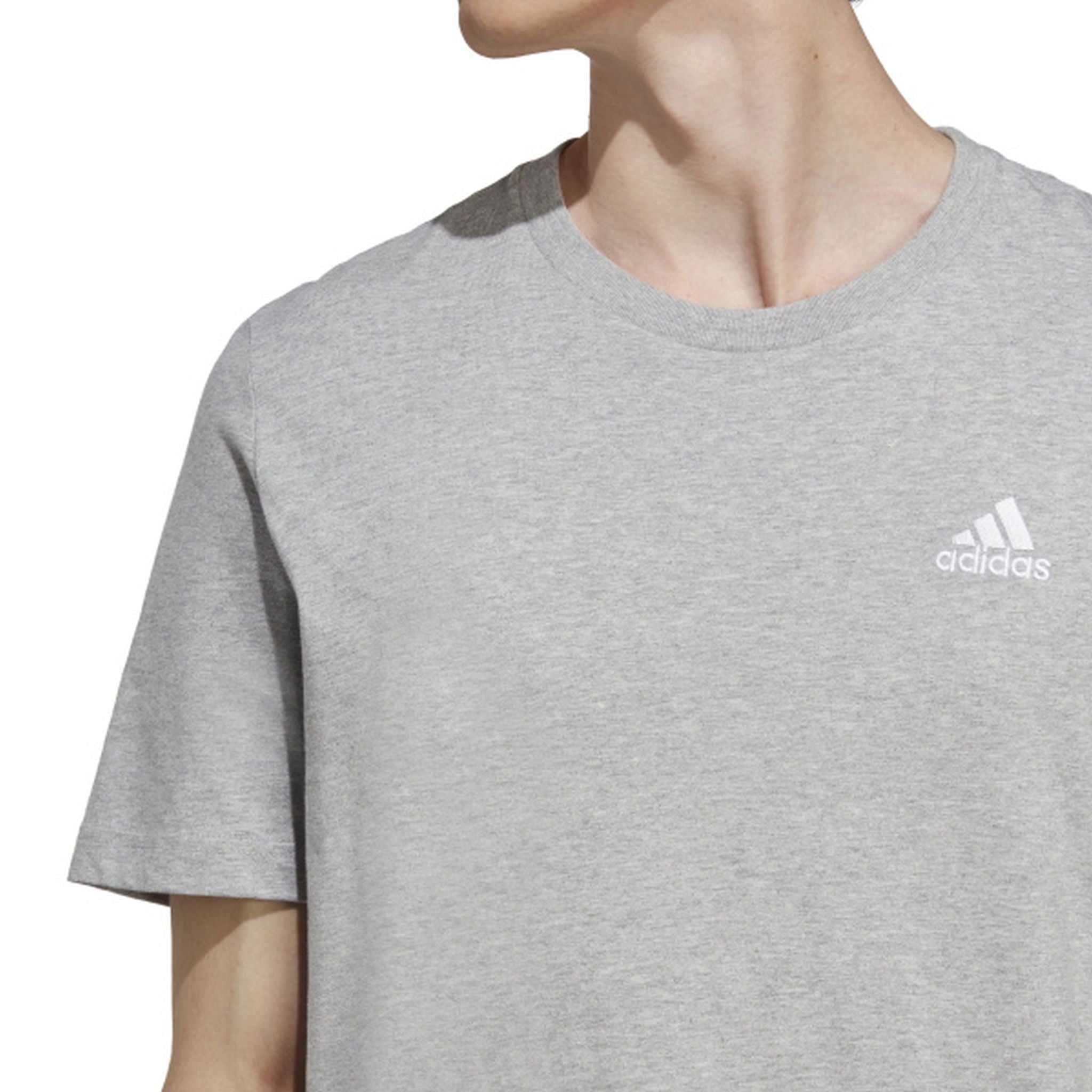 Adidas Men's Essentials Small Logo T-Shirt - Comfortable Cotton Casual Tee for Everyday Wear, Gym, and Street Style