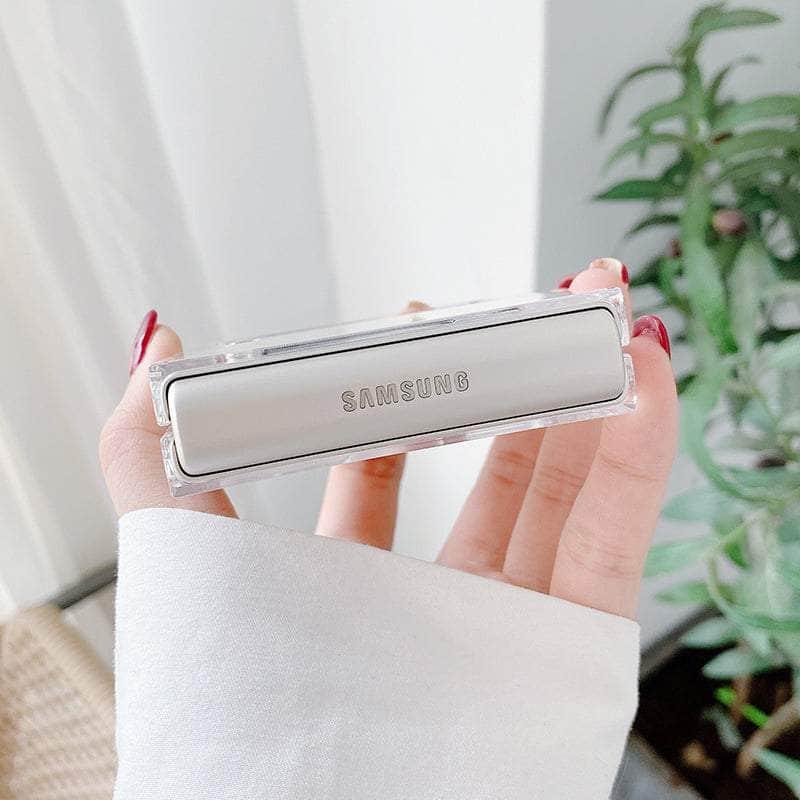Samsung Galaxy Z Flip 3 Clear Hard Hinge Protector Case - Durable Scratch-Resistant Cover for Everyday Use & Travel Protection