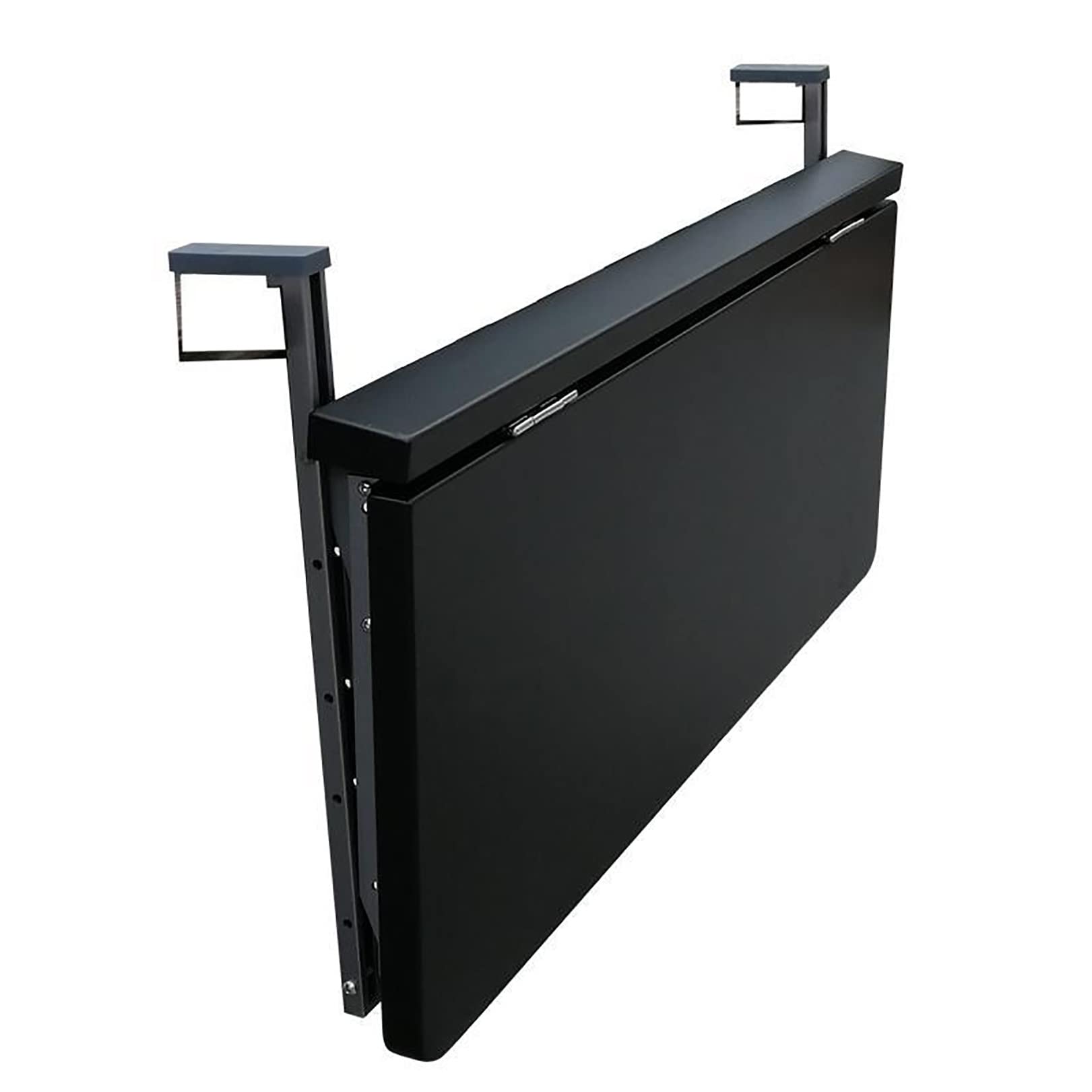 Adjustable Folding Balcony Bar Table for Railings - Portable Hanging Deck Desk for Patio, Garden, Outdoor Dining & Small Space Living