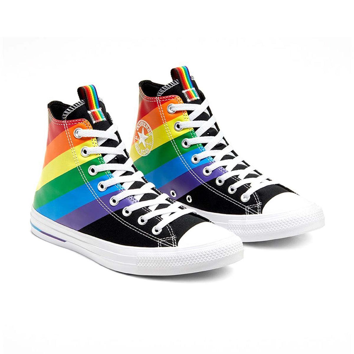 Chuck Taylor Hi 'Pride' Unisex Canvas Sneakers - LGBTQ+ Pride Month Casual Shoes for Men & Women - Perfect for Parades, Festivals, and Everyday Wear
