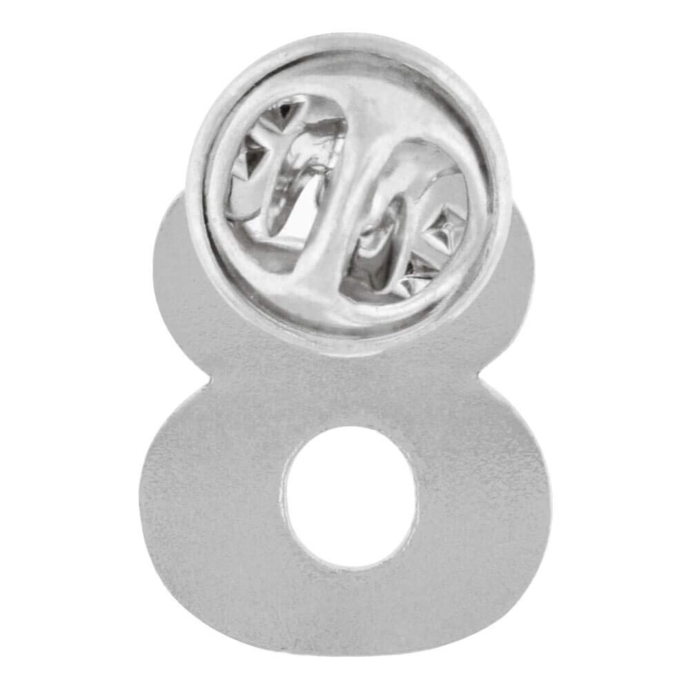 PinMart Number 8 Lapel Pin - Elegant Eight 8 Anniversary Birthday Jewelry Gift for Men & Women - Perfect for Celebrations, Parties, and Special Occasions