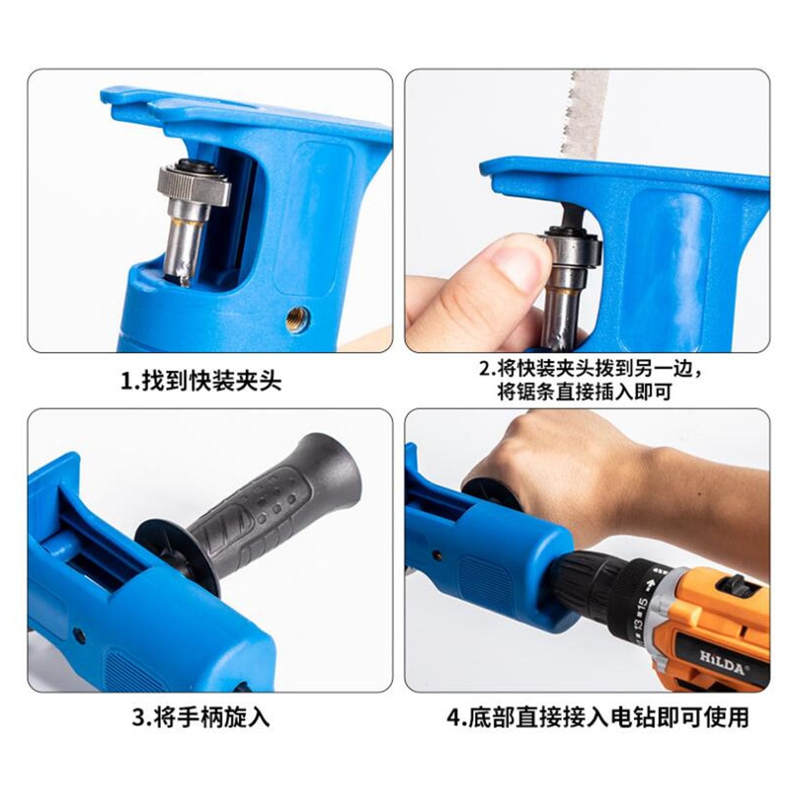 Cordless Electric Reciprocating Saw Kit - 20V Portable Saw with 3 Blades & Detachable Handle for Wood Cutting, Metal Pruning, DIY Projects | Perfect for Home Renovation, Construction & Garden Work