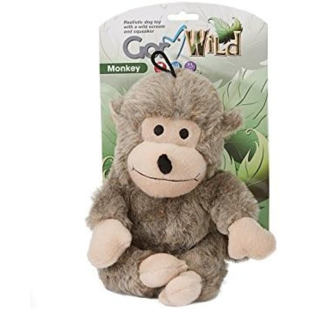 Soft Plush Dog Toy - Wild Monkey Chew Toy for Small & Large Dogs - Durable & Safe for Playtime, Training & Cuddling