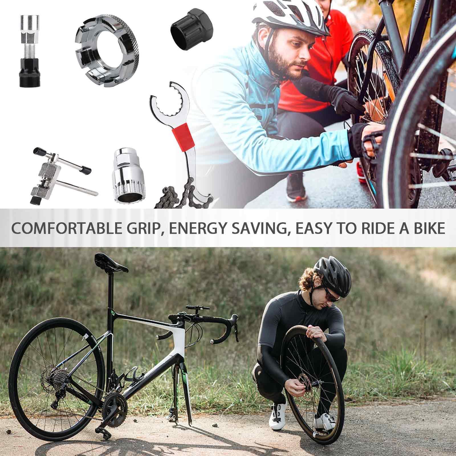 PLATEYTR 6-Piece Bike Chain Tool Kit - Professional Bicycle Cassette Remover & Sprocket Tool for Mountain & Road Bikes - Essential for Chain Maintenance, Repair & Installation - Perfect for DIY Bike Repairs & Professional Mechanics
