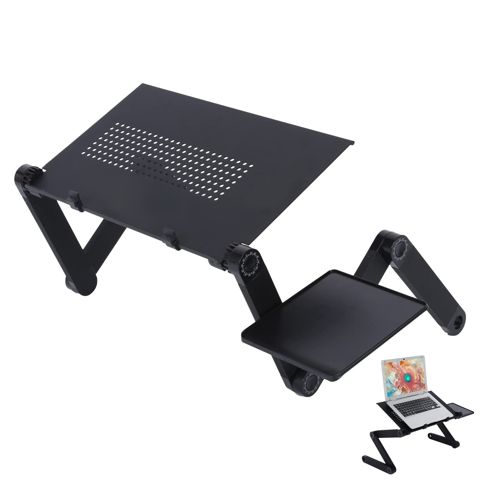 Aluminum Alloy Foldable Laptop Stand - Portable Laptop Desk for Home, Office, Travel, and Ergonomic Workspace Setup