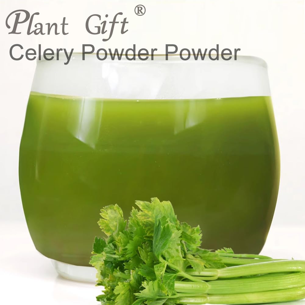 100% Natural Pure Celery Powder 100g/3.52oz - Organic Celery Juice Powder for Smoothies, Shakes, Baking, Drinks & Tea | Green Superfood Powder, Powdered Greens Supplement | No Preservatives, Vegan Friendly | Perfect for Healthy Juices, Detox Drinks & Cooking Recipes