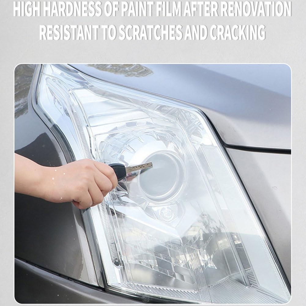 2024 Upgraded Car Headlight Restoration Kit - 2PCS Headlight Cleaner & Restorer Spray, Remove Yellowing & Dimming for Brighter Lights - Perfect for Night Driving & Foggy Conditions