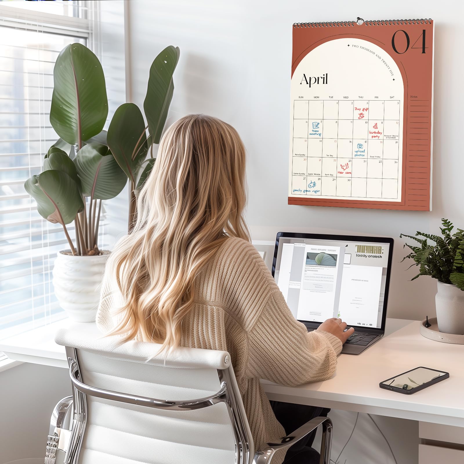 2025-2026 Wall Calendar Planner - 18 Month Hanging Calendar from February 2025 to June 2026 - 14.4