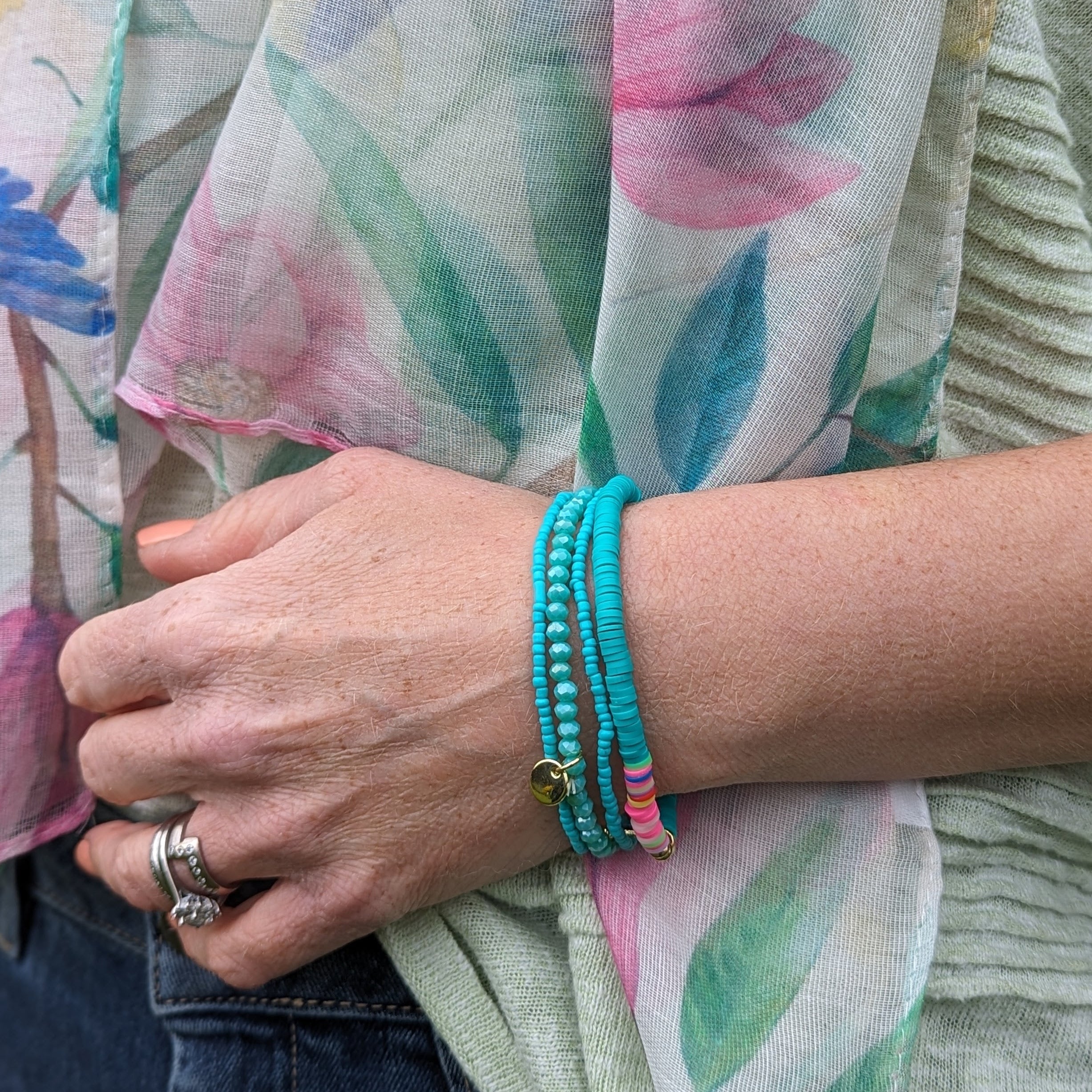 Stylish 'With Love' Turquoise Bracelet Set for Women - Perfect Gift for Valentine's Day, Anniversary & Special Occasions