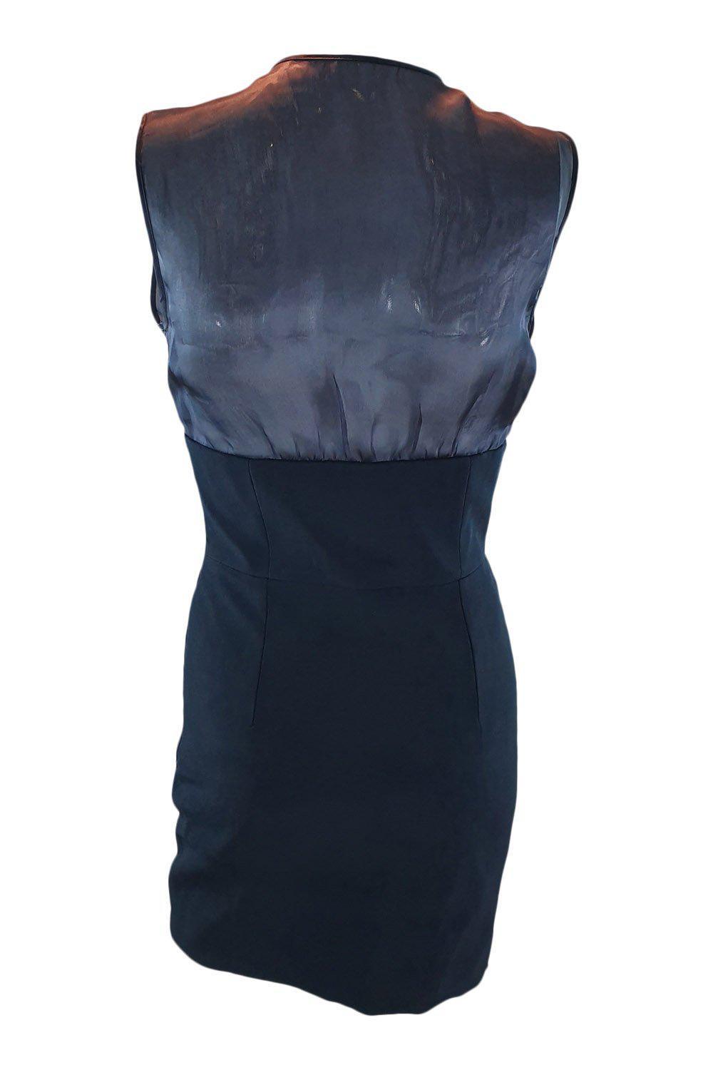 DANIELE CARLOTTA Black Silk Semi-Sheer Micro Mini Dress - Size IT 40 (US 6) | Elegant Evening Party Cocktail Dress for Women | Perfect for Date Night, Club Wear & Special Occasions