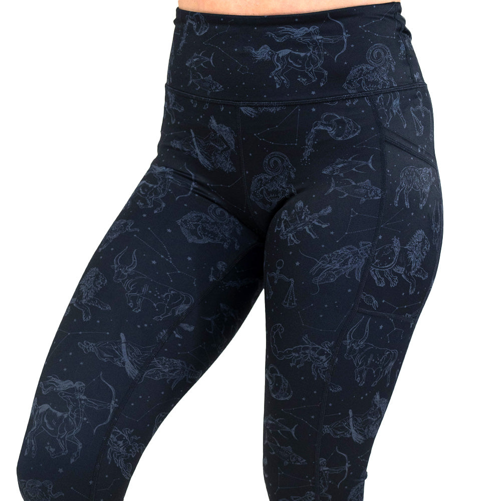 Zodiac Sign Leggings - Women's Astrology Yoga Pants for Fitness & Lounge Wear | Perfect for Yoga, Gym, and Casual Outfits