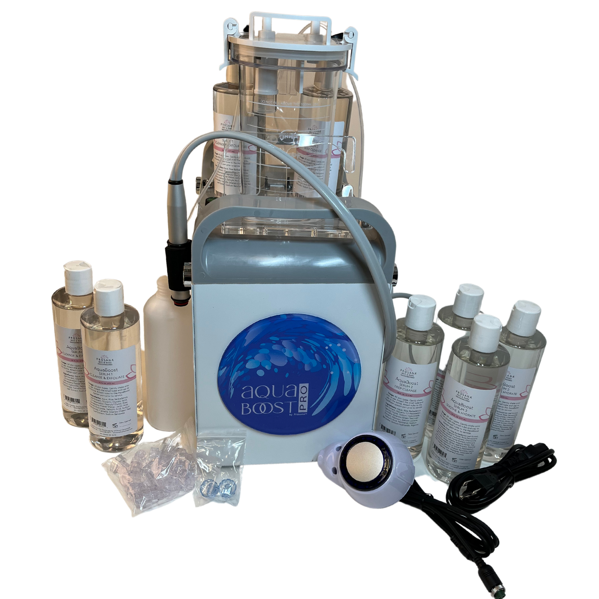 AquaBoost Professional Hydrodermabrasion Facial Machine - At-Home Skin Care Device for Deep Cleansing & Exfoliation - Perfect for Spa Treatments & Anti-Aging Skincare Routine
