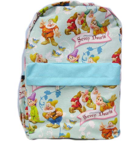 Disney's Seven Dwarfs 16-Inch All-Over Print Backpack for School, Travel & Cosplay | Officially Licensed Character Backpack for Kids & Adults | Water-Resistant & Durable Design