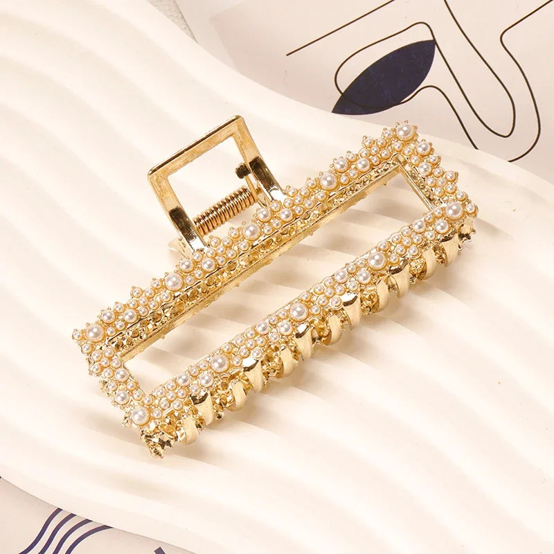 Golden Hair Clips for Women - Elegant Hair Accessories for Weddings, Parties & Everyday Use