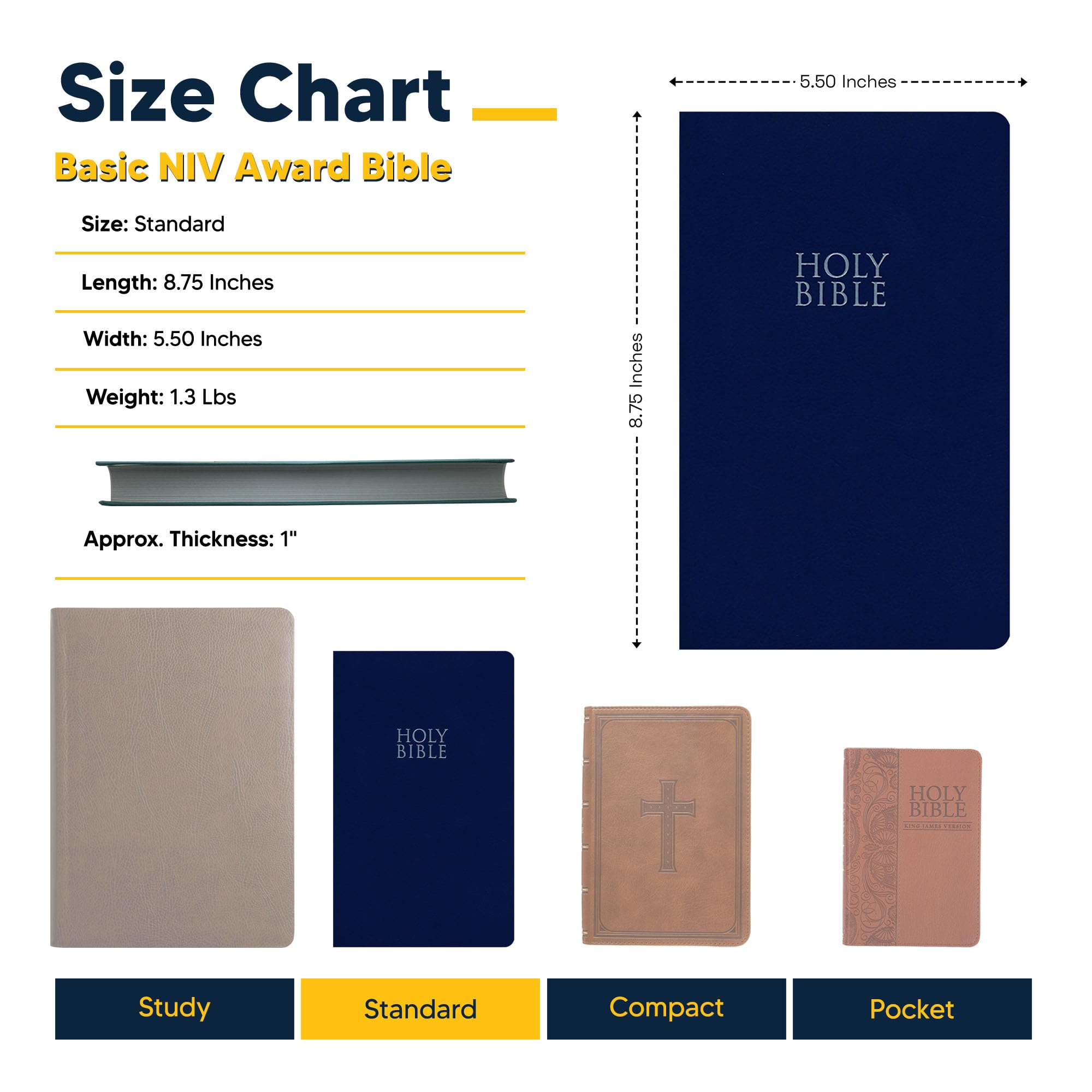 Personalized NIV Bible - New International Version Faux Leather Small Print Economy Bible with Custom Name (Up to 3 Rows) & Red-Highlighted Verses - Perfect Gift for Christian Events, Bible Study & Religious Occasions