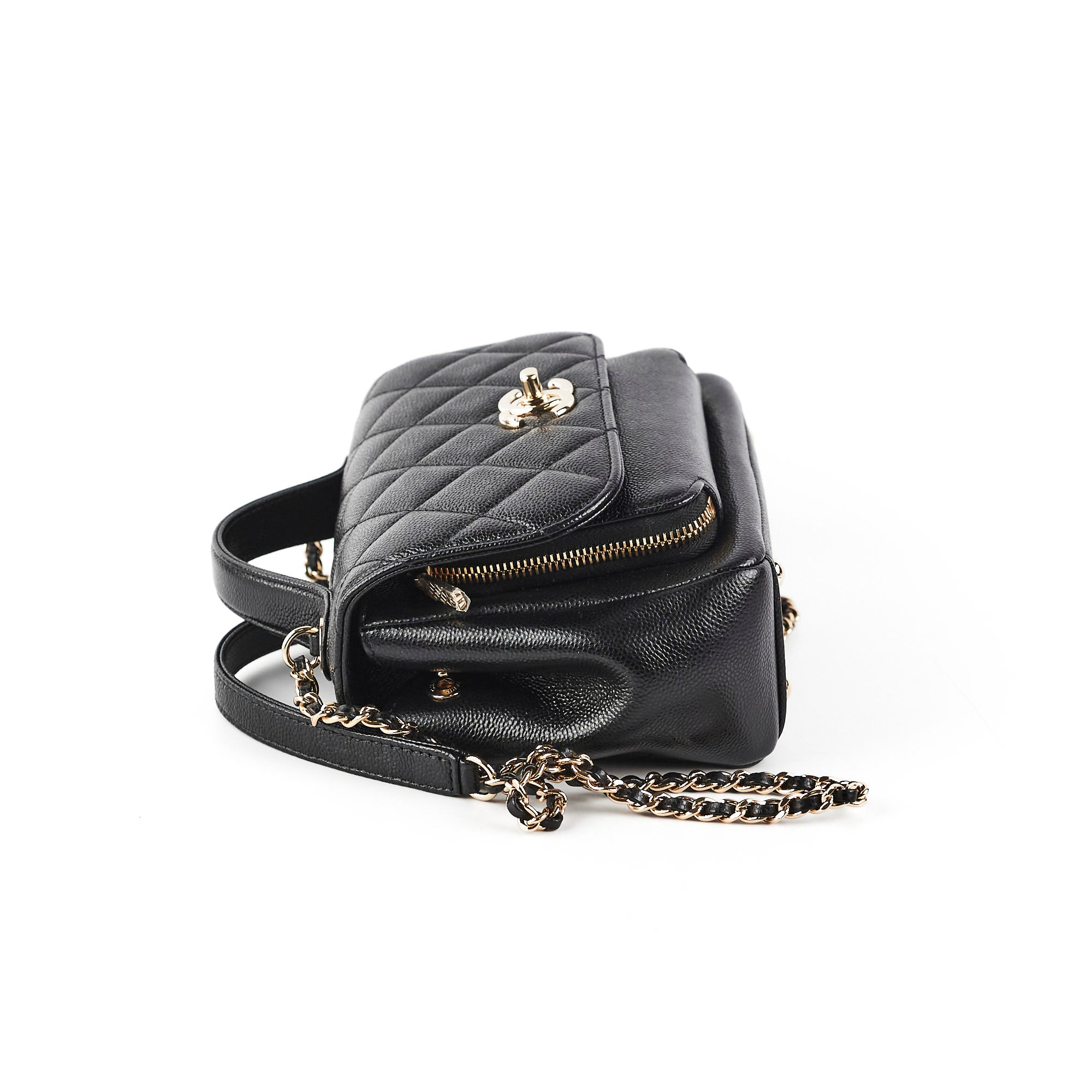 Chanel Caviar Business Affinity Black Leather Handbag - Luxury Designer Shoulder Bag for Women - Perfect for Office, Work & Professional Occasions