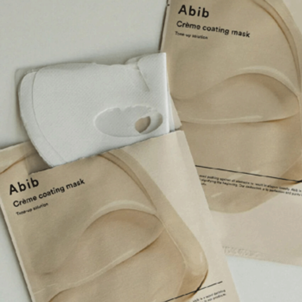 Abib Creme Coating Mask 5-Pack - Brightening & Hydrating Face Mask for Glowing Skin | Korean Skincare Solution for Dullness & Dryness | Perfect for Night Routine, Spa Days & Self-Care Moments