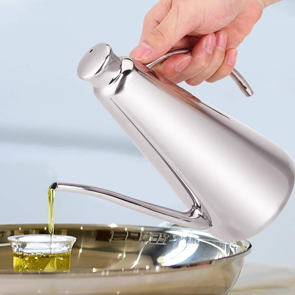 Premium Stainless Steel Oil Dispenser Bottle - 850ml/28.74oz Large Capacity Kitchen Oil Pot for Olive, Vinegar & Sauce - Durable Household Oil Container for Cooking, Baking & Salad Dressing