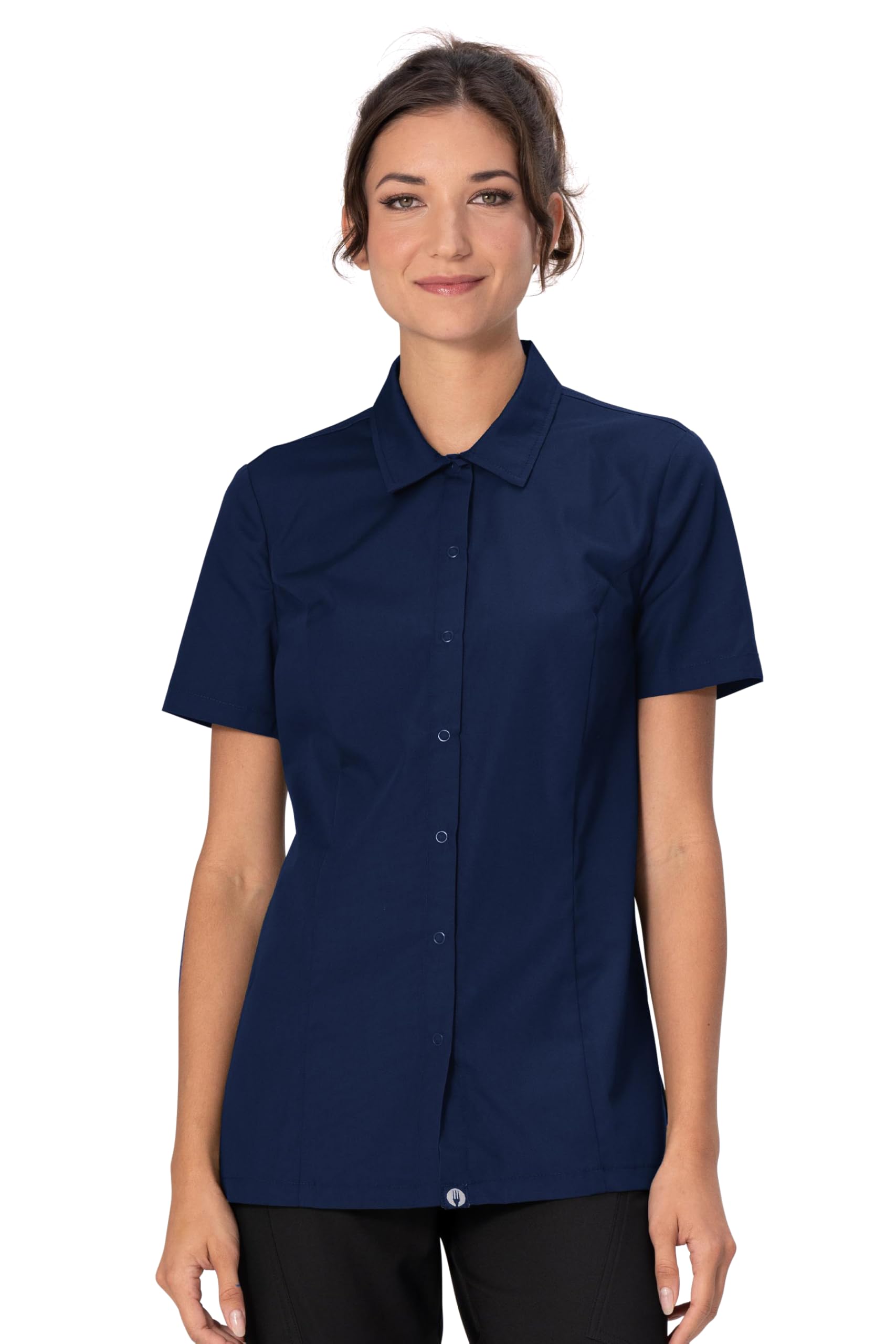 Chef Works Women's Durham Snap Work Shirt - Professional Kitchen Uniform for Female Chefs & Restaurant Staff - Perfect for Cooking, Baking & Food Service