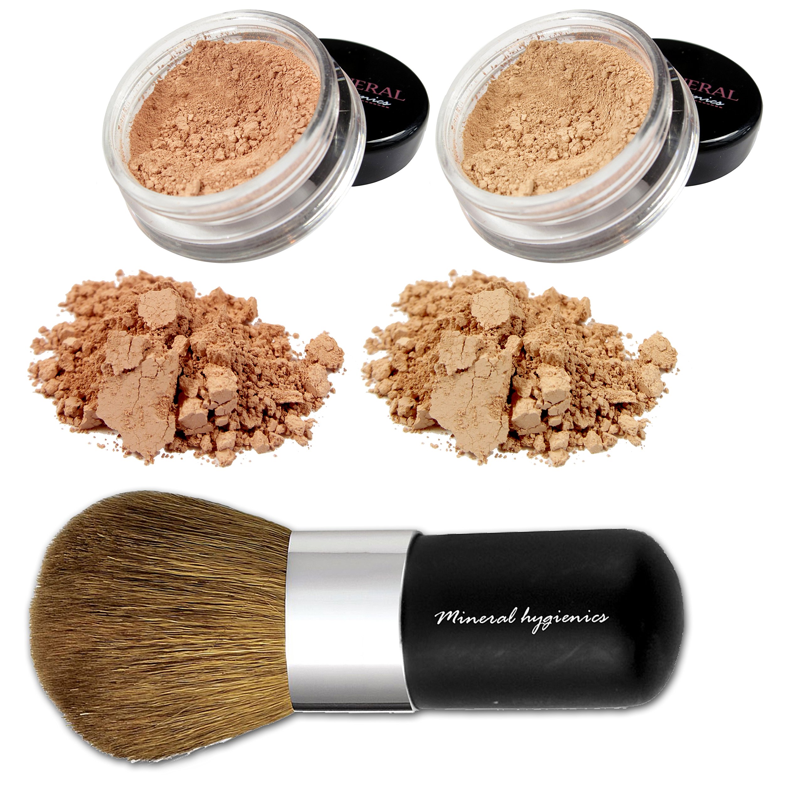 Mineral Makeup Starter Kit - Warm Mini | Natural Vegan Foundation & Blush Set | Perfect for Everyday Wear & Travel