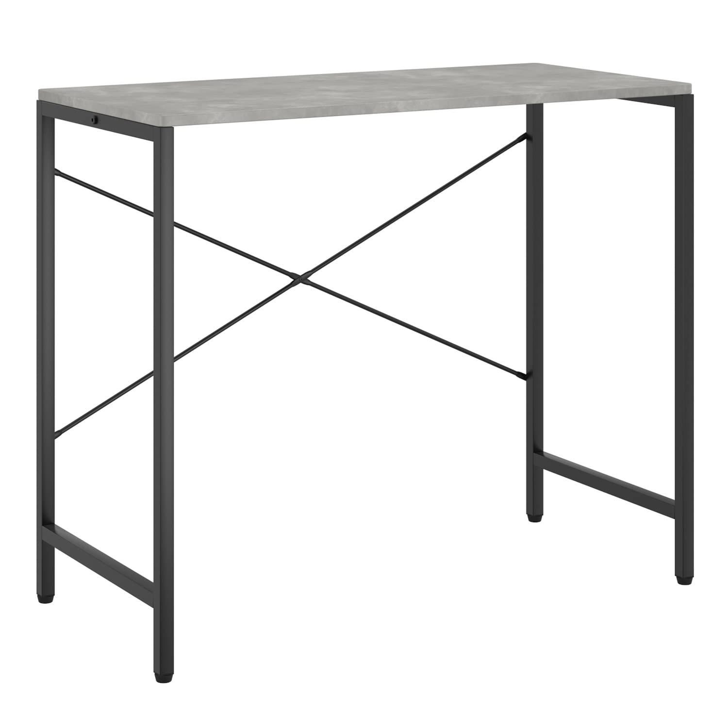 Rustic Modern Desk with Cement Finish - Stylish Home Office Furniture for Small Spaces & Minimalist Workspaces