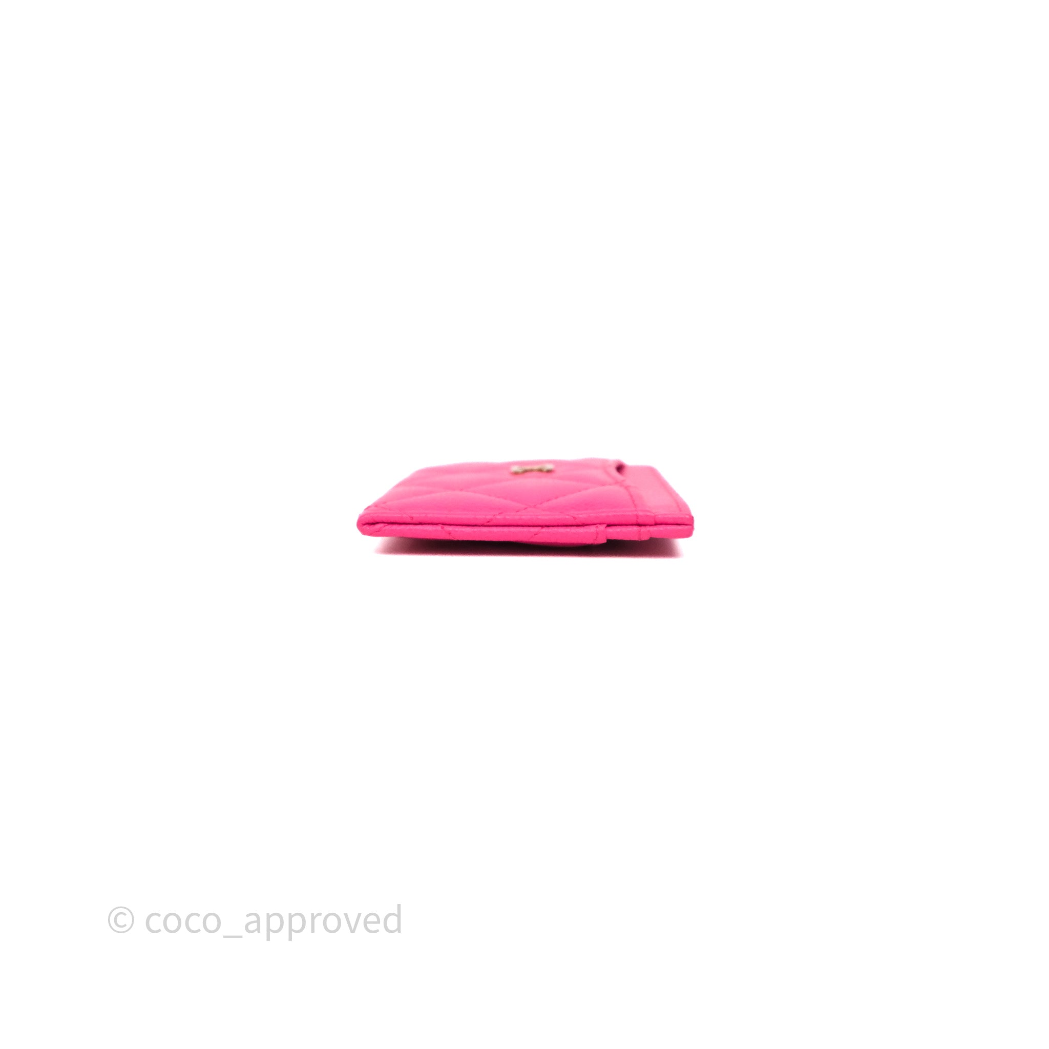 Chanel Classic Flap Card Holder in Pink Caviar Leather with Gold Hardware - Luxury Compact Wallet for Everyday Use & Gift Giving
