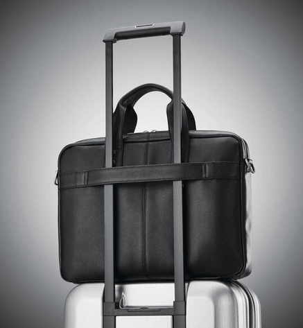 Samsonite Classic Leather Slim Briefcase for Business Professionals - Durable & Stylish Laptop Bag for Office, Travel & Work Commute