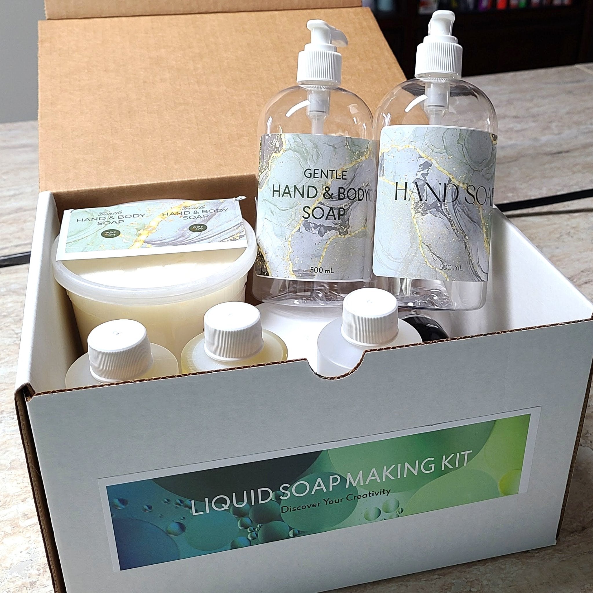 DIY Liquid Soap Making Kit - Complete Starter Set with Essential Oils & Natural Ingredients | Perfect for Handmade Soap, Shampoo & Body Wash Crafting at Home
