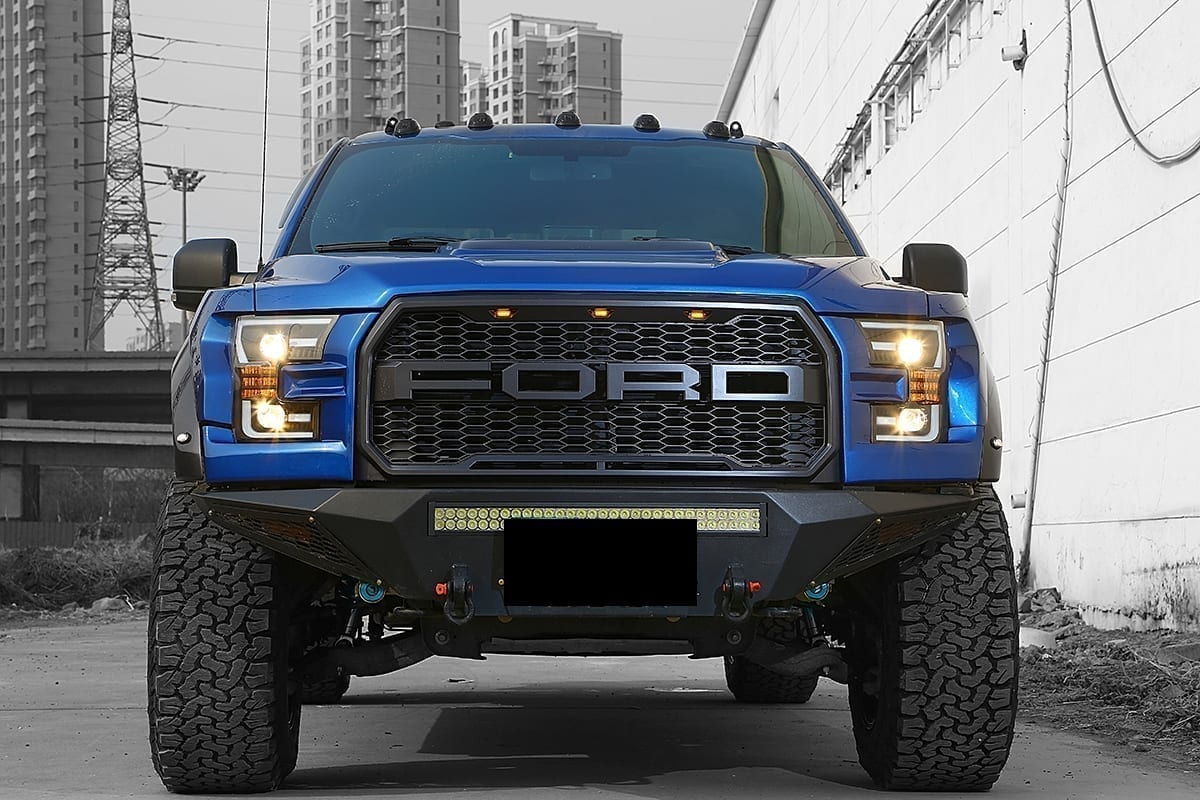 15-17 Ford F150 PRO Series Halogen Projector Headlights - Chrome Housing - Upgrade Your Truck's Lighting for Night Driving & Off-Road Adventures