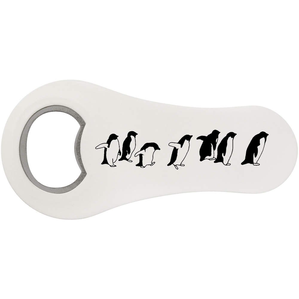 Azeeda Walking Penguins Bottle Opener and Fridge Magnet - Fun Novelty Kitchen Accessory for Beer Bottles, Perfect for Home Bars, Parties, and Gifts (BO00033621)