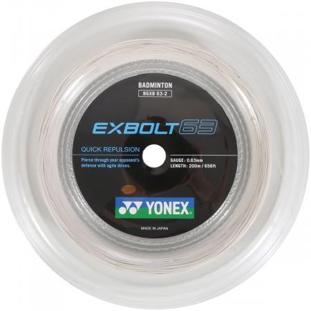 Yonex Exbolt 63 Badminton String Reel - 200m High Performance String for Professional Players | Perfect for Tournament Play & Training Sessions