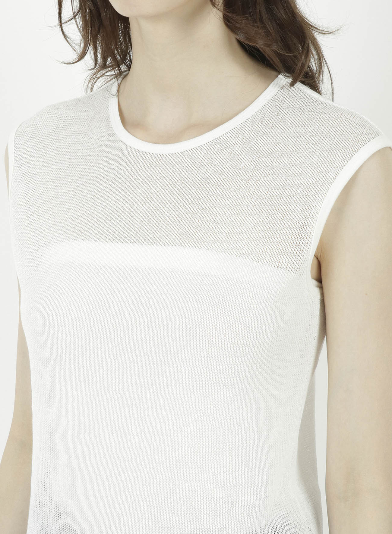 Soft Cotton Faux Linen Knit Round Neck Tank Top for Women - Breathable Summer Casual Wear, Beach Cover Up, Layering Essential