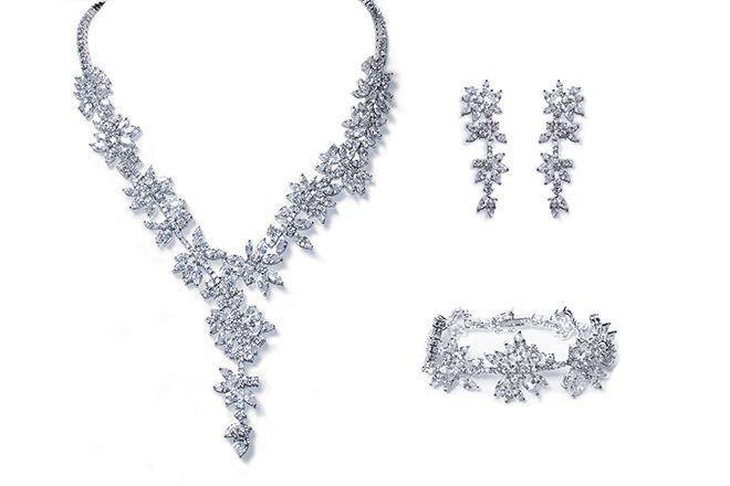 Elegant Silver Crystal Bridal Jewelry Set - Starry Night Design for Wedding, Engagement & Special Occasions | Perfect for Brides, Bridesmaids & Formal Events