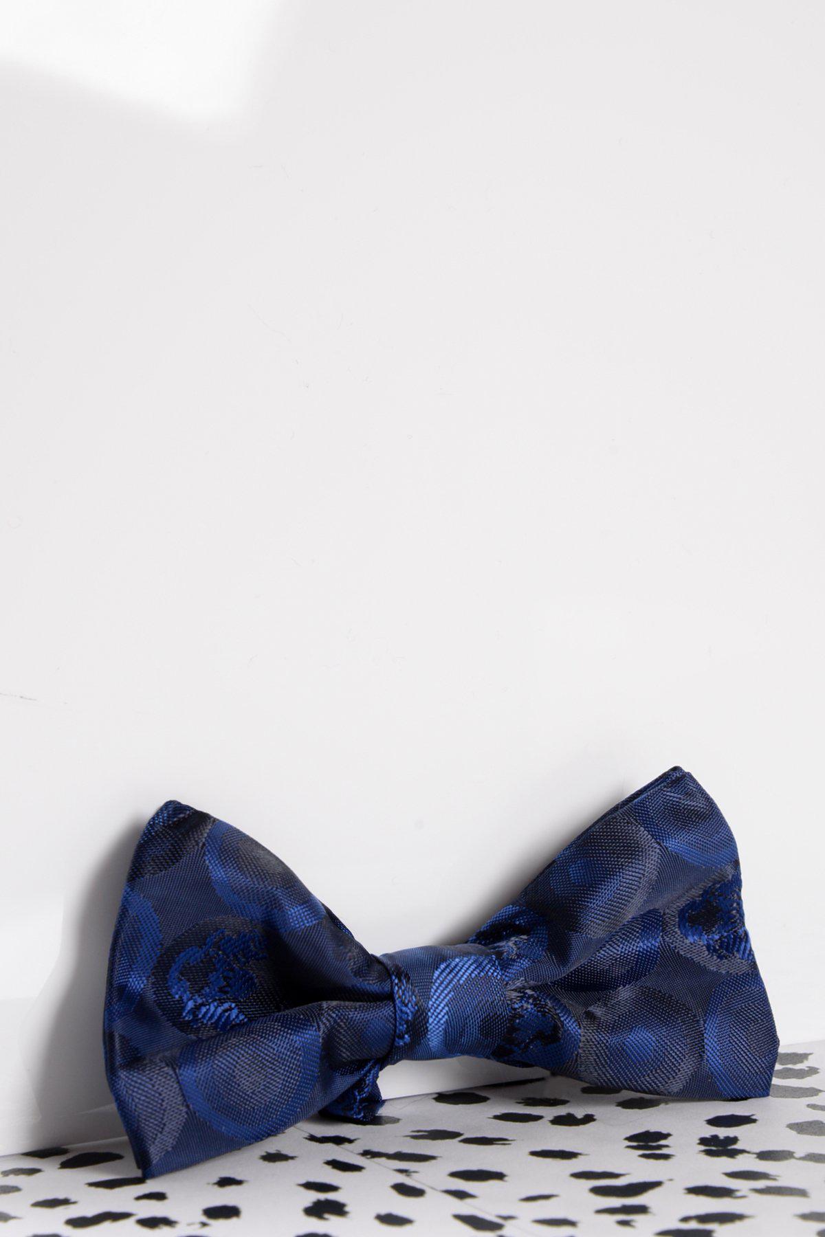 Navy Blue Bubble Print Bow Tie for Kids - Perfect for Weddings, Parties & Formal Events