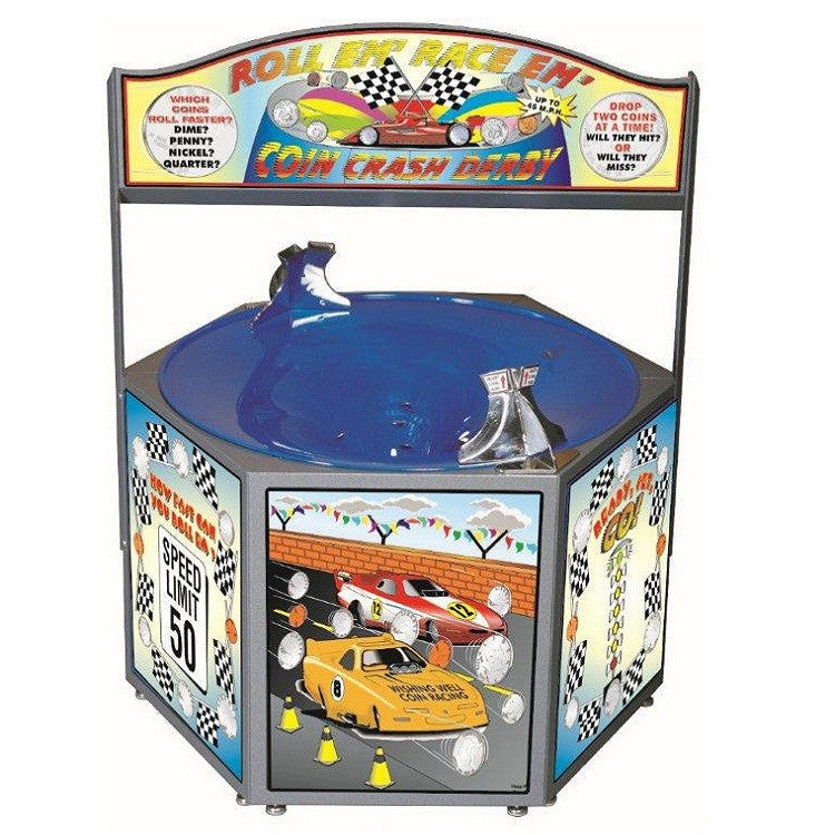 Coin Crash Derby Game - Fun Spiral Wishing Well Coin Drop Toy for Kids & Adults - Perfect for Birthday Parties, Carnival Prizes & Family Game Nights