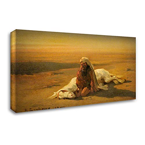 Rosa Bonheur Arab and A Dead Horse 24x16 Gallery Wrapped Canvas Art Print - Stretched Wall Decor for Living Room, Bedroom & Office