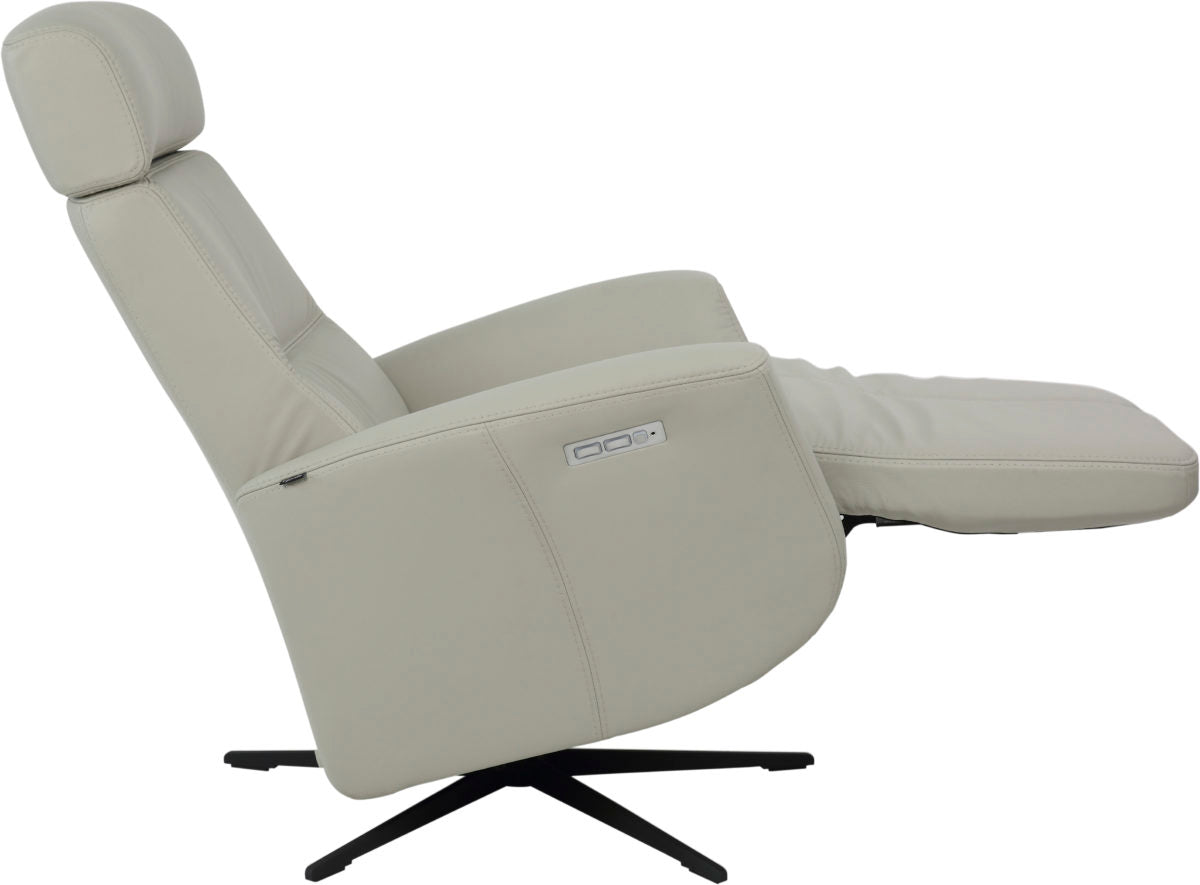 Fjords Magnus Modern Recliner Chair - Ergonomic PU Leather Lounge Chair with Adjustable Backrest & Footrest - Perfect for Living Room, Home Theater & Office Relaxation