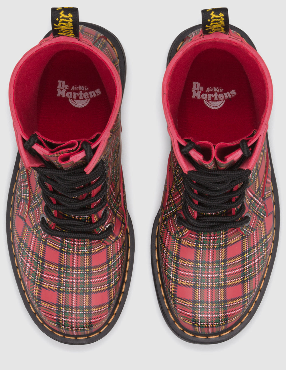 Drench Red Stewart Tartan Waterproof Rubber Boots for Women - Fashionable Rain & Garden Boots for Outdoor Activities