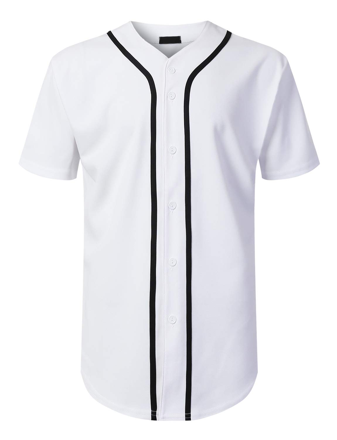 Mens Baseball Jersey Button Down Short Sleeve Shirt - Vintage Style Athletic Top for Casual Wear & Sports Games - Perfect for Baseball, Softball, Tailgating & Summer Outfits