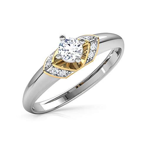 0.3 Carat Real Moissanite Diamond Solitaire Ring - 925 Sterling Silver Wedding Engagement Band for Women - Sparkling White Gemstone Jewelry for Anniversary, Proposal & Special Occasions