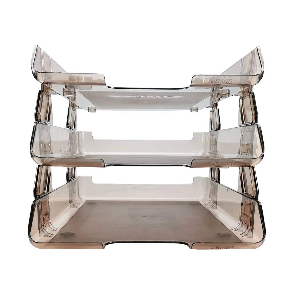 3-Tier Desk Organizer Tray - Stackable Office File Holder for Paper, Mail & Documents - Perfect for Home, Office & Workspace Organization