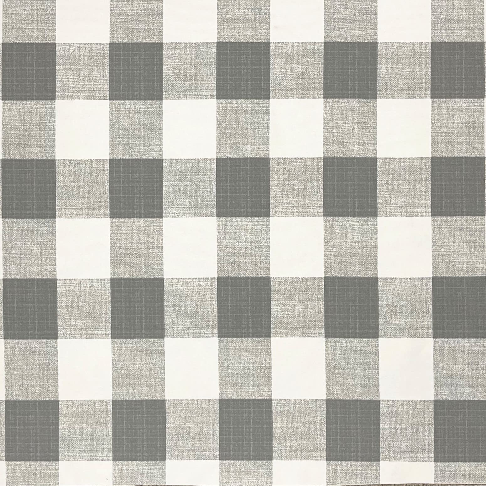 RSH DECOR: Tufted U-Shape Wicker Seat Cushions Set of 2 | 22” x 22” Water-Resistant Spun Fabric | Outdoor Chair Cushions for Patio Furniture | Grey Buffalo Plaid | Perfect for Garden, Deck & Poolside Lounging
