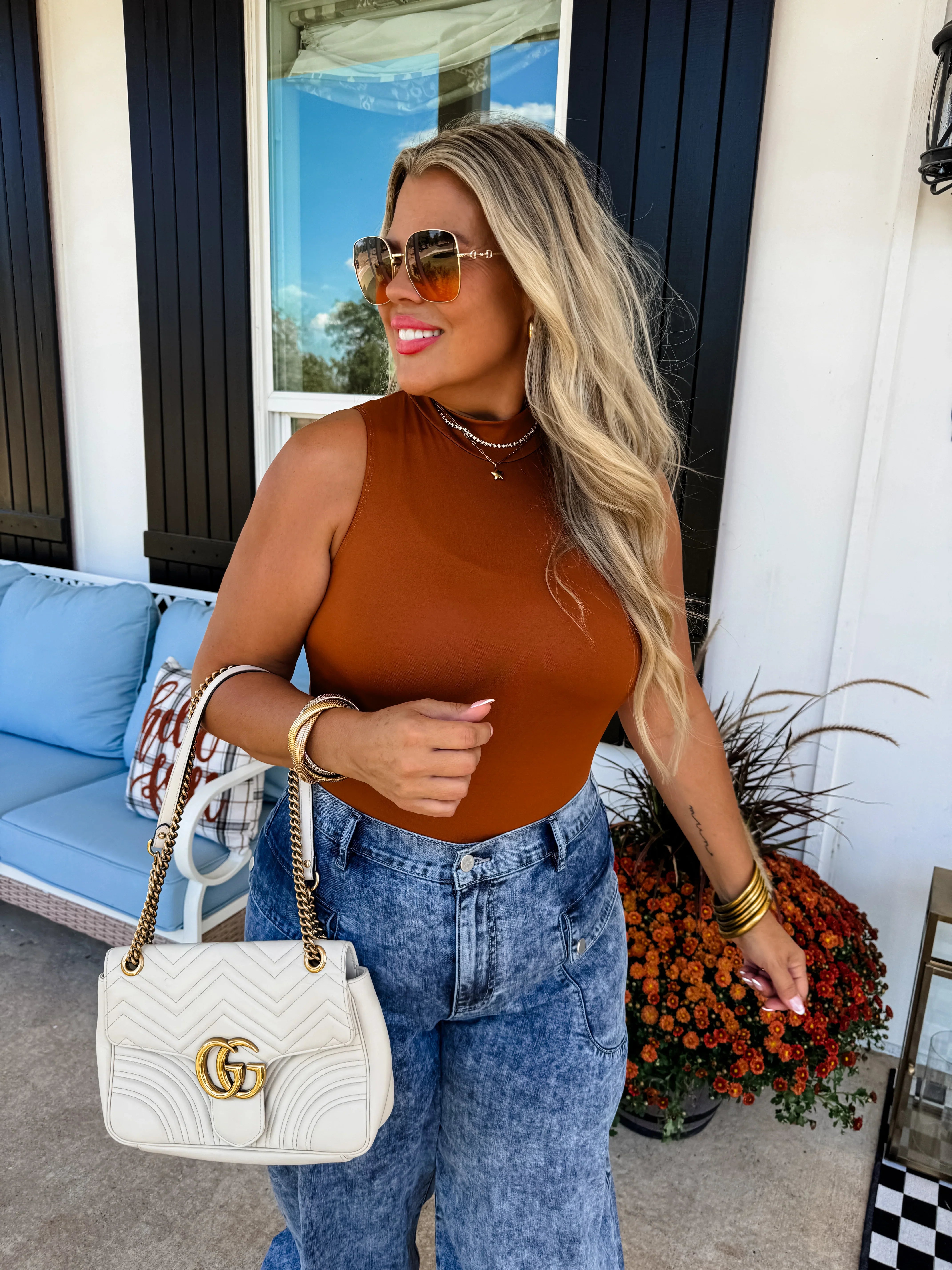 Baylee Mock Neck Bodysuit for Women - Stretchy Comfort in 3 Colors | Perfect for Layering, Office Wear & Night Out Outfits