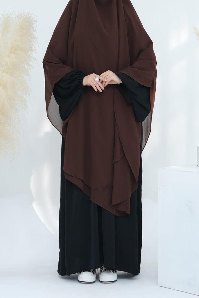 Extra Long Marziya Two Layer Chiffon Scarf - Elegant Shawl Wrap for Weddings, Parties & Special Occasions | Perfect for Evening Events, Bridal Accessories & Formal Dresses