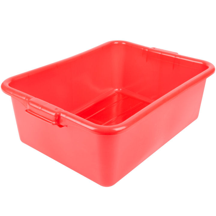 Vollrath 7-Quart Deep Red Bus Bin - Heavy Duty Commercial Kitchen Food Storage Container for Restaurants, Cafes, and Catering Services