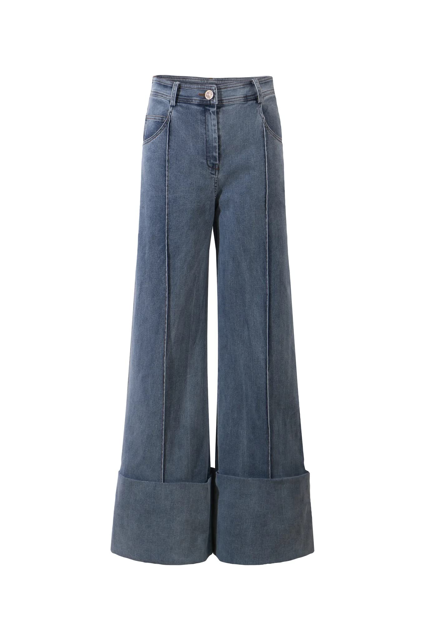 Pantora Women's Georgie High-Rise Long Denim Pants - Slim Fit Stretch Jeans for Casual Wear & Office Outfits