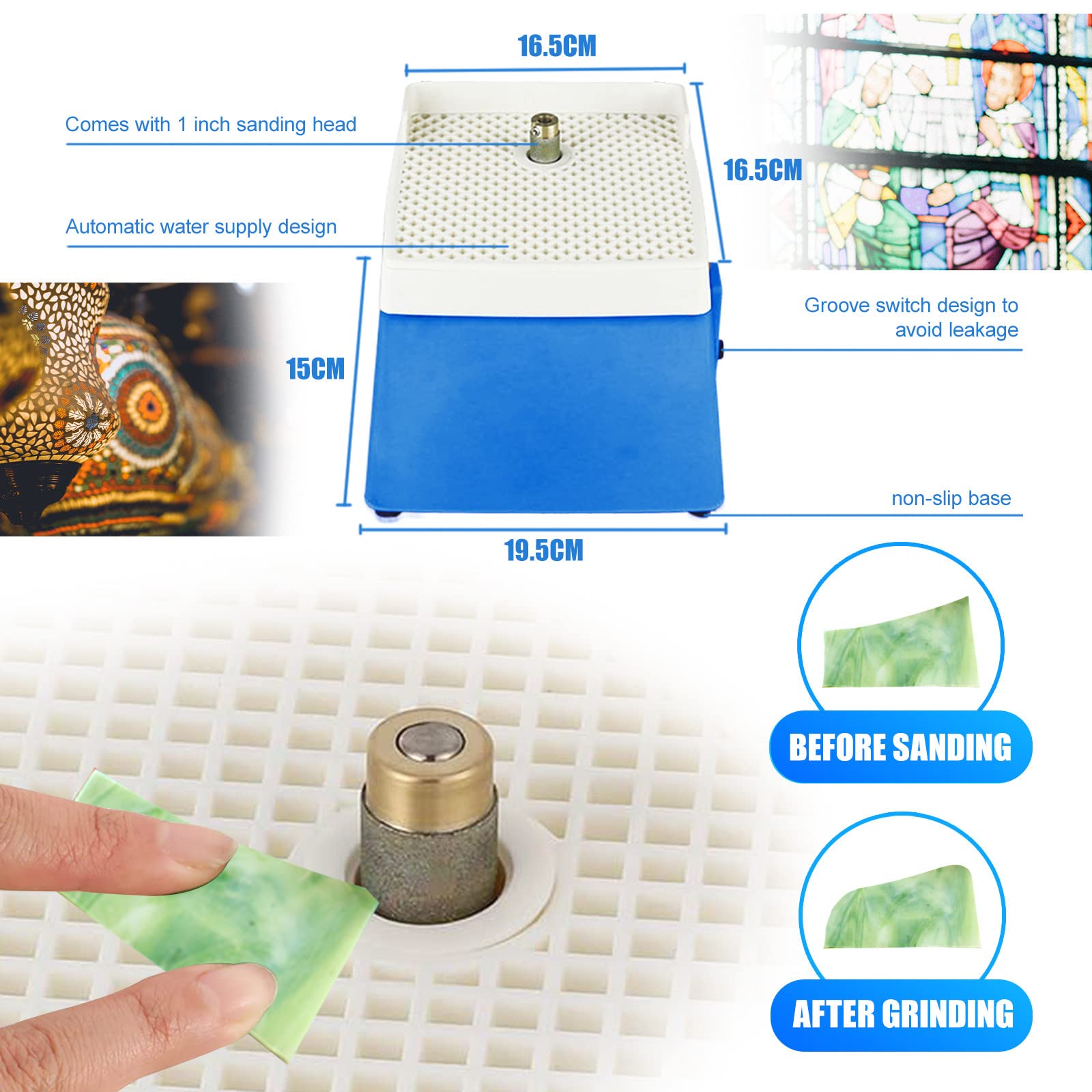 Stained Glass Starter Kit for Beginners - DIY Craft Kit with Glass Grinder, Cutter Tools, Soldering Iron & Exhaust Fan - Perfect for Home Decor, Window Art & DIY Gifts